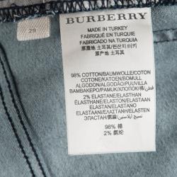 Pre Owned Burberry Brit Indigo Dark Wash Denim Fledley Flared Jeans M