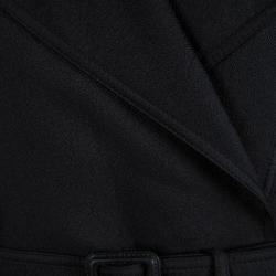 Pre Owned Burberry Black Bead Embellished Belted Trench Coat S