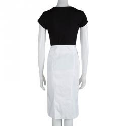 Pre Owned Burberry White Knee Length Pencil Skirt M