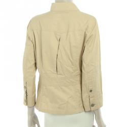 Pre Owned جاكيت بربري لندن قطن بني فاتح S