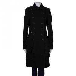 Pre Owned Burberry Prorsum Black Overcoat M