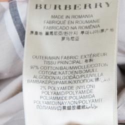 Pre Owned Burberry Brit Check Crinkle Cotton Kristie Dress L