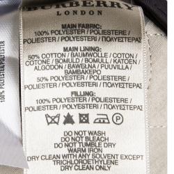 Pre Owned جاكيت بربري مبطن بحزام أسود L 