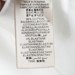 Pre Owned Burberry London White Embellished Cuff Detail Button Front Shirt S