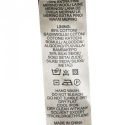 Pre Owned Burberry Black Merino Wool Button Front Cardigan XL