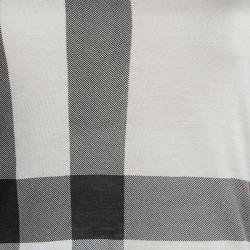 Pre Owned Burberry Beige Novacheck Short Sleeve Top L