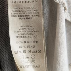 Pre Owned Burberry Beige Novacheck Short Sleeve Top L