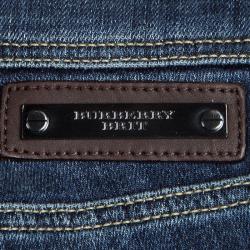 Pre Owned Burberry Brit Indigo Dark Wash Denim Skinny Kensington Jeans M