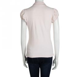مملوكة مسبقًا Burberry Brit Blush Pink Short Sleeve Polo T-Shirt S