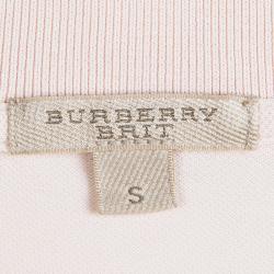 مملوكة مسبقًا Burberry Brit Blush Pink Short Sleeve Polo T-Shirt S