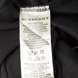 Pre Owned Burberry Brit Black Cotton Polo T-Shirt M