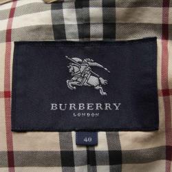 مملوكة مسبقًا Burberry Beige Short Trench Coat S