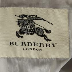 مملوكة مسبقًا معطف مطر بربري لندن بحزام وصدر مزدوج بيج M