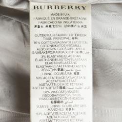مملوكة مسبقًا معطف مطر بربري لندن بحزام وصدر مزدوج بيج M