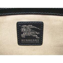 Pre Owned Burberry Black Nova Check Coated Canvas Hobo
