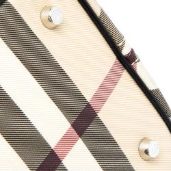 مملوكة مسبقًا Burberry Black Nova Check PVC Regent Tote