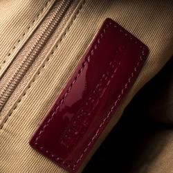 Pre Owned Burberry Raspberry Nova Check PVC Medium Chesham Crossbody 