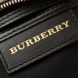 Pre Owned Burberry Brown Haymarket Check PVC Chester Bowling Bag
