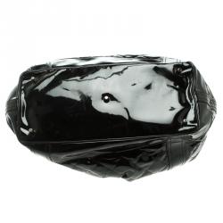 Pre Owned Burberry Black Patent Leather Beaton Satchel