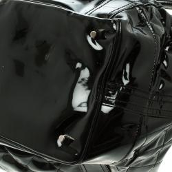 Pre Owned Burberry Black Patent Leather Beaton Satchel