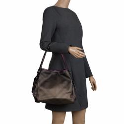 مملوكة مسبقًا Burberry Purple Smoke Check PVC Medium Canterbury Tote