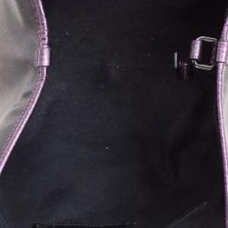 مملوكة مسبقًا Burberry Purple Smoke Check PVC Medium Canterbury Tote