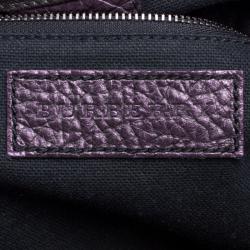 مملوكة مسبقًا Burberry Purple Smoke Check PVC Medium Canterbury Tote