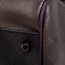 مملوكة مسبقًا Burberry Purple Smoke Check PVC Medium Canterbury Tote