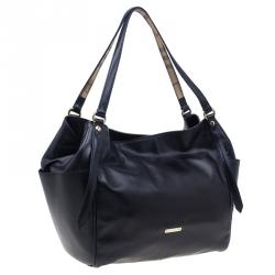 مملوكة مسبقًا Burberry Black Soft Leather Medium Canterbury Shoulder Bag