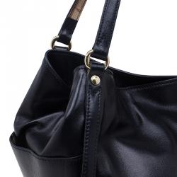 مملوكة مسبقًا Burberry Black Soft Leather Medium Canterbury Shoulder Bag