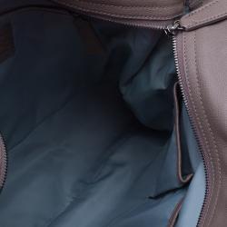 Pre Owned Burberry Rose Gold Nylon Super Nova Check Drawstring Tote