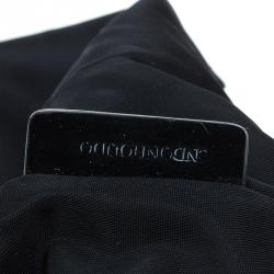 Pre Owned Burberry Black Nylon/Patent Leather Biker Hobo Bag