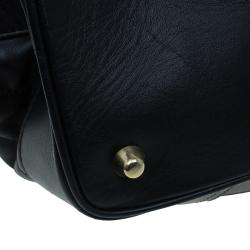 مملوكة مسبقًا حقيبة بربري بيتون جلد أسود مبطن