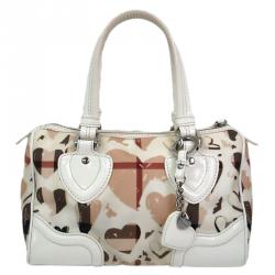 Burberry Super Nova Check Bowling Bag - Neutrals Handle Bags, Handbags -  BUR320789