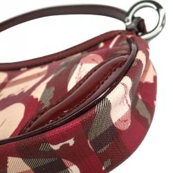 Burberry Nova Check Heart Print Coated Canvas Shoulder Bag