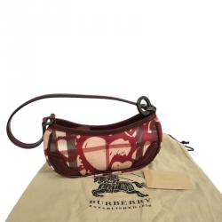 Burberry Nova Check Heart Print Coated Canvas Shoulder Bag