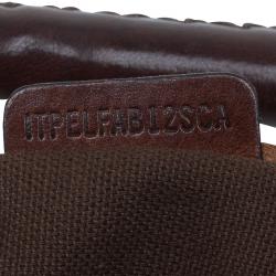 Pre Owned Burberry Brown Nova Check Canvas and Leather Studded Hoxton Hobo