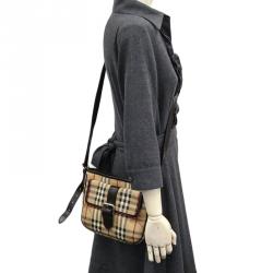 Burberry Haymarket Check Ombre Coated Canvas Liberton Satchel Bag