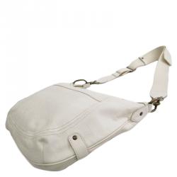 Burberry White Leather Messenger Bag