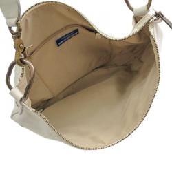 Burberry White Leather Messenger Bag