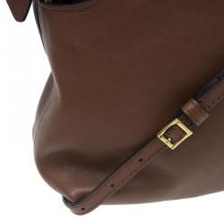 مملوكة مسبقًا حقيبة كروس بربري ليتل كراش كانفاس هاوس تشيك بني وجلد