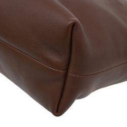 مملوكة مسبقًا حقيبة كروس بربري ليتل كراش كانفاس هاوس تشيك بني وجلد