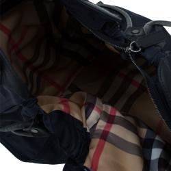 Pre Owned حقيبة شوبر بربري باكلاي نايلون أزرق كحلي