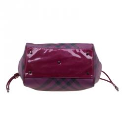 مملوكة مسبقًا  Burberry Purple Ombre Nova Check Coated Canvas Bilmore Tote