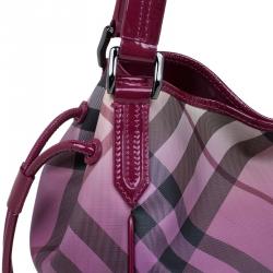 مملوكة مسبقًا  Burberry Purple Ombre Nova Check Coated Canvas Bilmore Tote