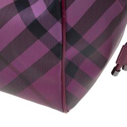مملوكة مسبقًا  Burberry Purple Ombre Nova Check Coated Canvas Bilmore Tote