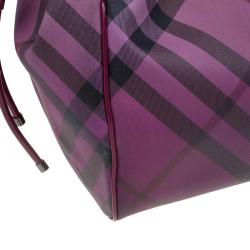 مملوكة مسبقًا  Burberry Purple Ombre Nova Check Coated Canvas Bilmore Tote