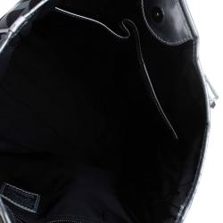 Pre Owned Burberry Silver Beat Check Nylon Victoria Tote