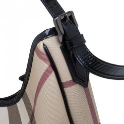 Pre Owned Burberry Beige Supernova Coated Canvas Barton Hobo