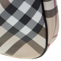 Pre Owned Burberry Beige Supernova Coated Canvas Barton Hobo